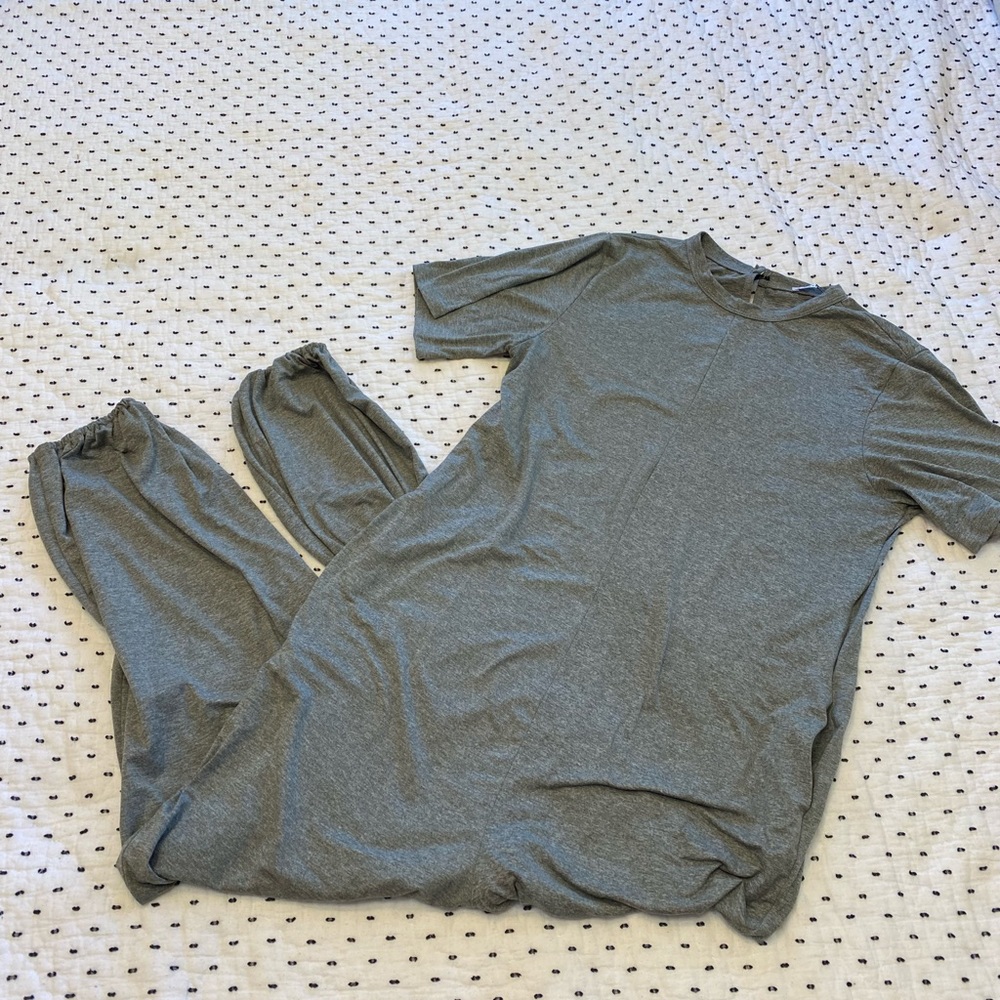 Gray jumpsuit romper